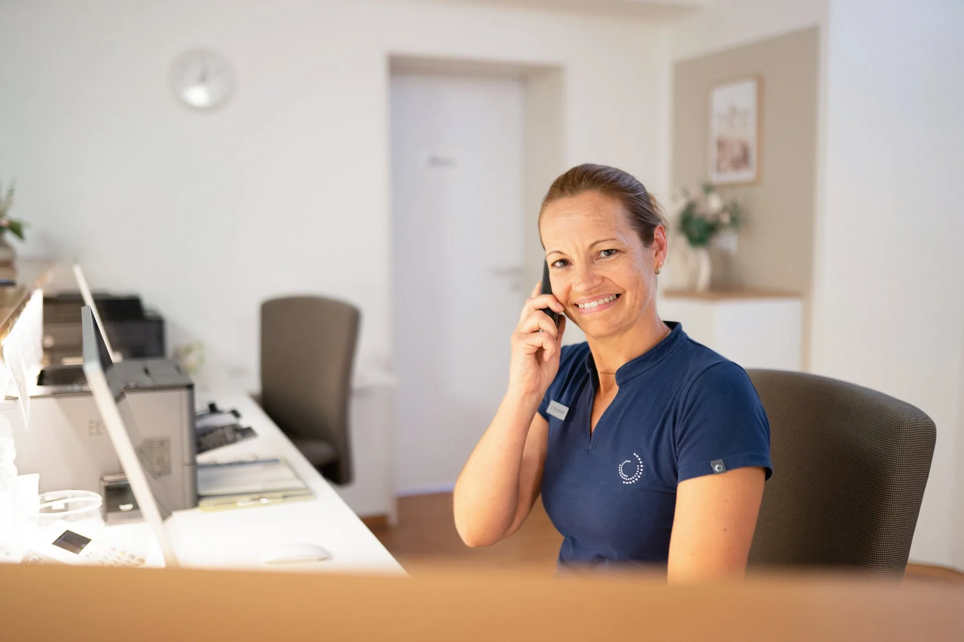 Empfang der Praxis Dermatologie im Centrum in Minden